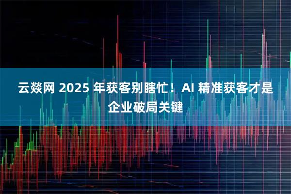 云燚网 2025 年获客别瞎忙！AI 精准获客才是企业破局关键