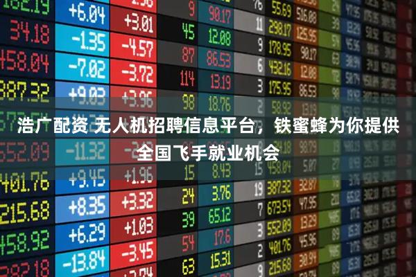 浩广配资 无人机招聘信息平台，铁蜜蜂为你提供全国飞手就业机会
