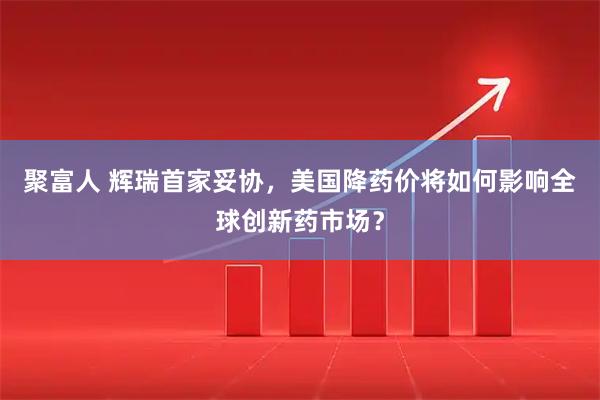 聚富人 辉瑞首家妥协，美国降药价将如何影响全球创新药市场？